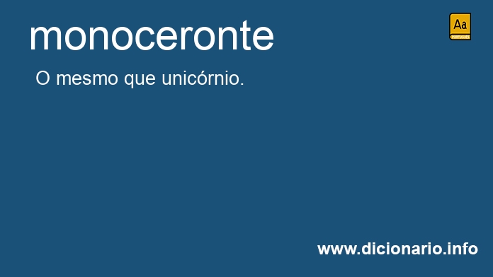 Significado de monoceronte