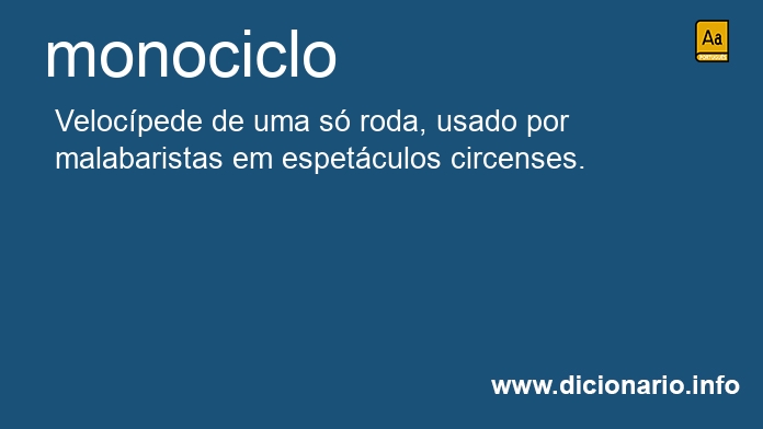 Significado de monociclo