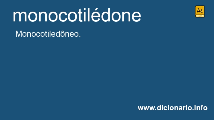 Significado de monocotildone
