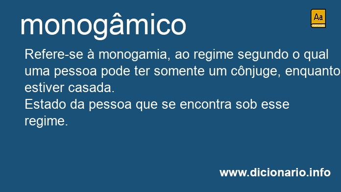 Significado de monogmica