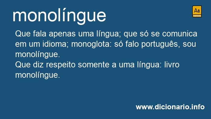 Significado de monolngue