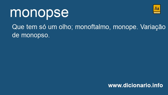 Significado de monopse