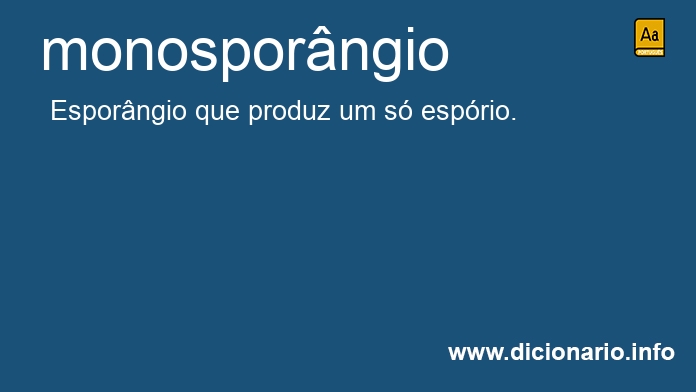 Significado de monosporngio