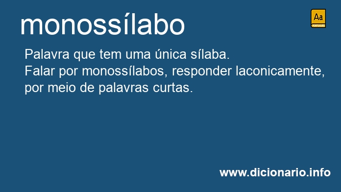 Significado de monosslabos