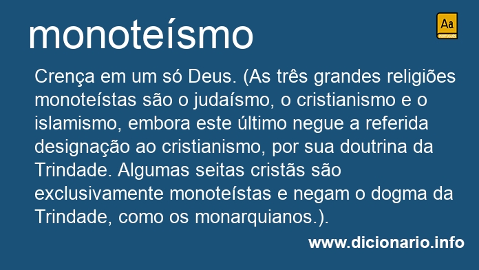 Significado de monotesmos