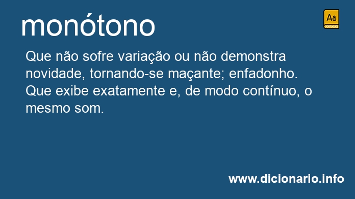 Significado de montonos