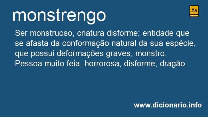 Significado de monstrengo