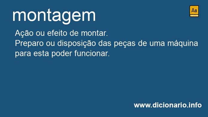 Significado de montagem