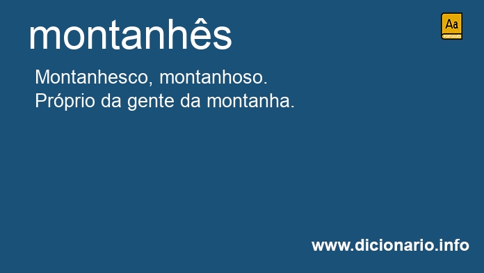 Significado de montanheses