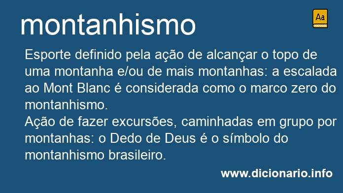 Significado de montanhismo