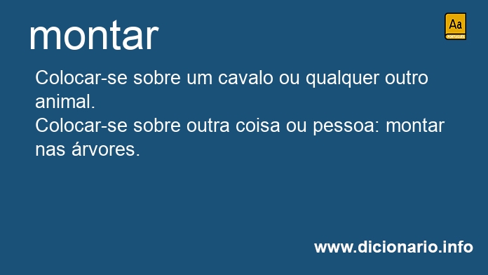 Significado de montar