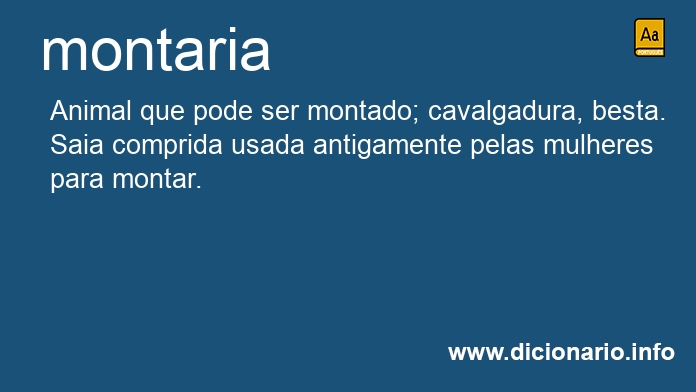 Significado de montaria