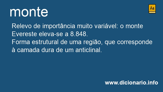 Significado de monte