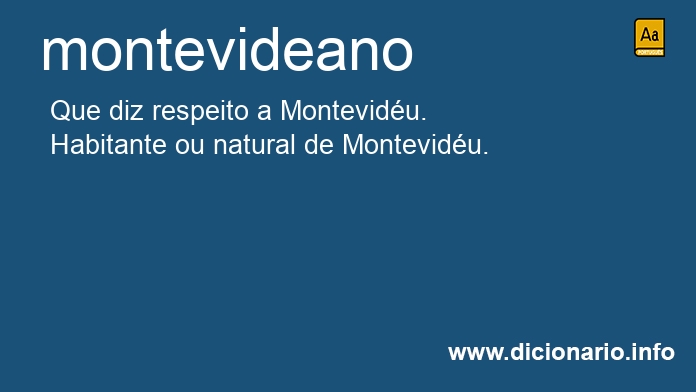 Significado de montevideano