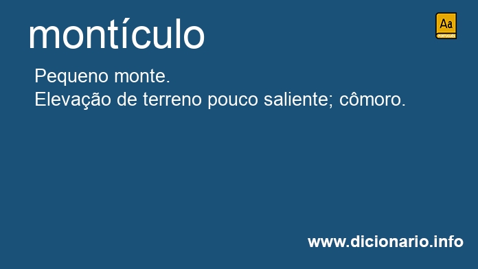 Significado de montculos