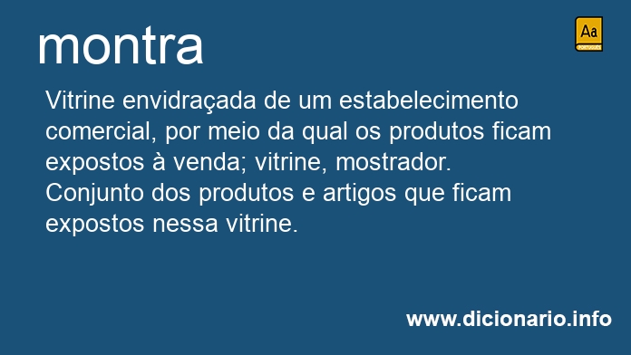 Significado de montra