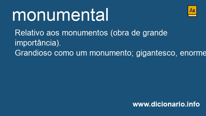 Significado de monumental