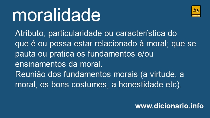 Significado de moralidade