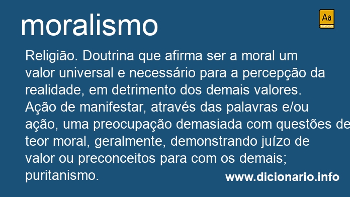 Significado de moralismo