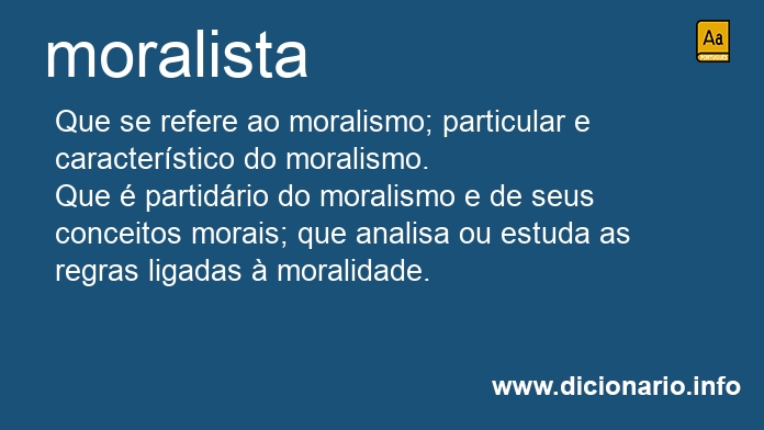 Significado de moralista