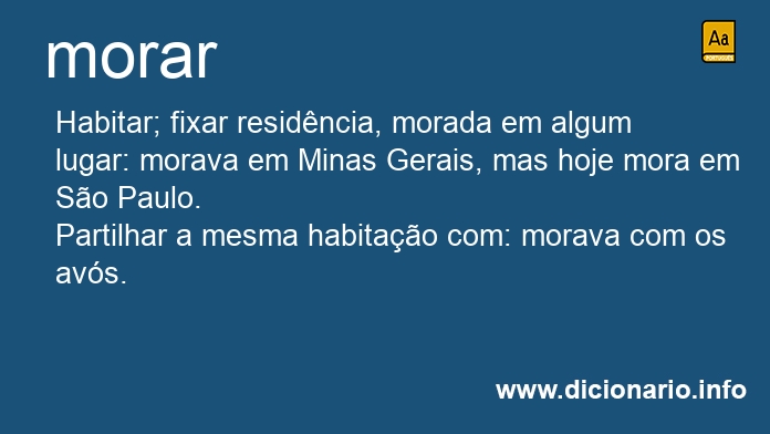 Significado de morar