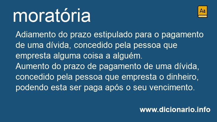 Significado de moratria