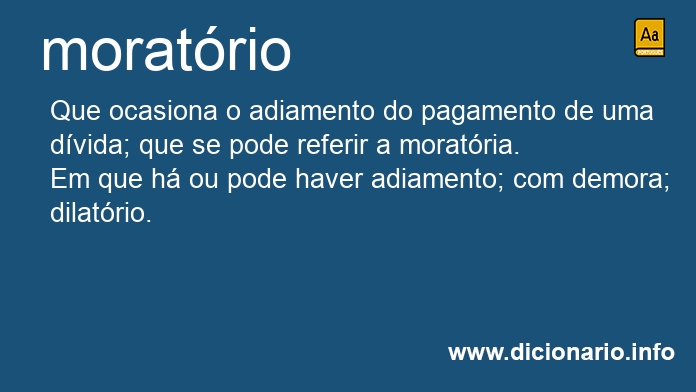 Significado de moratrio