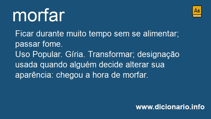 Significado de morfaram