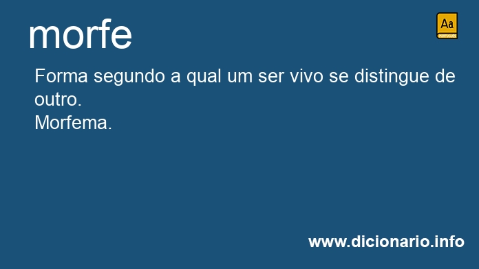 Significado de morfe