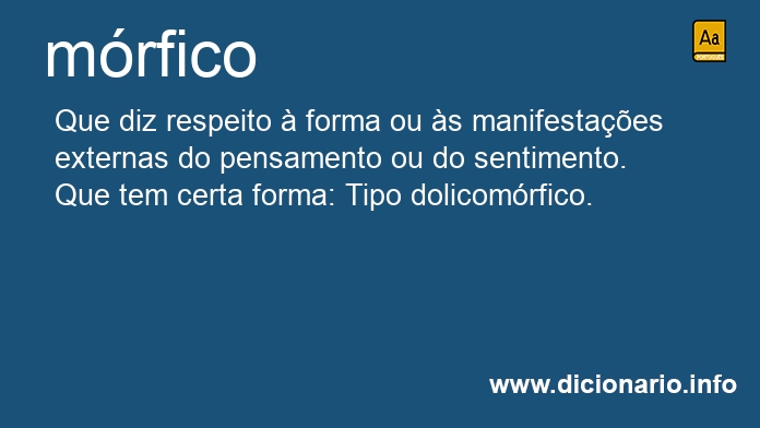 Significado de mrfico