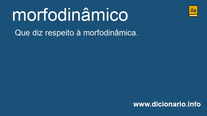 Significado de morfodinmico