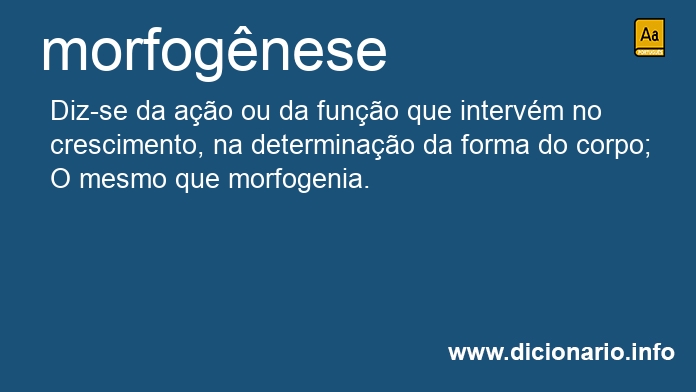 Significado de morfognese