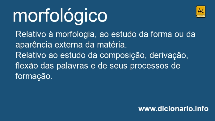 Significado de morfolgica