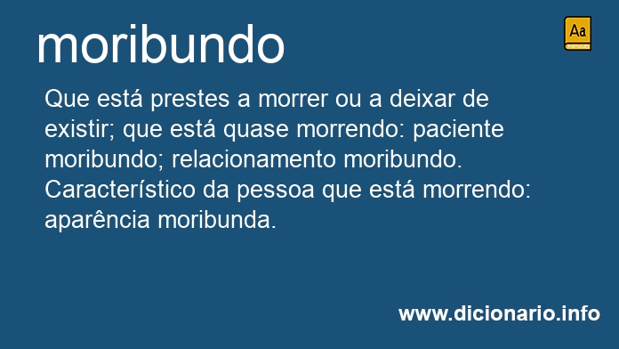 Significado de moribunda