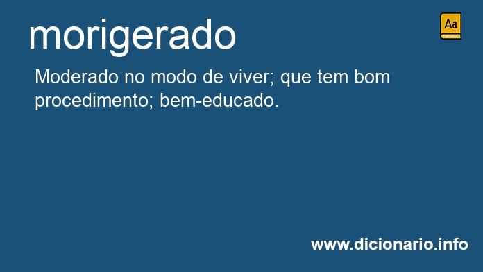 Significado de morigerados