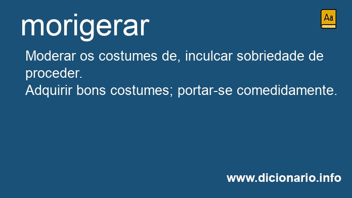 Significado de morigerar