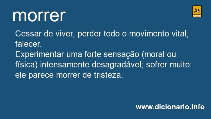 Significado de morrei