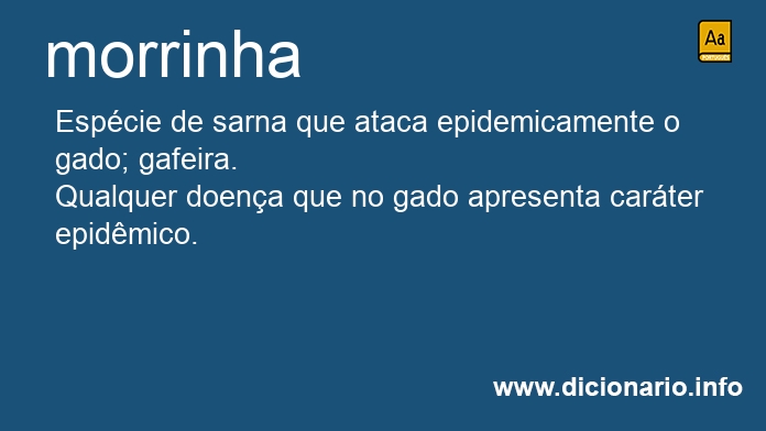 Significado de morrinha