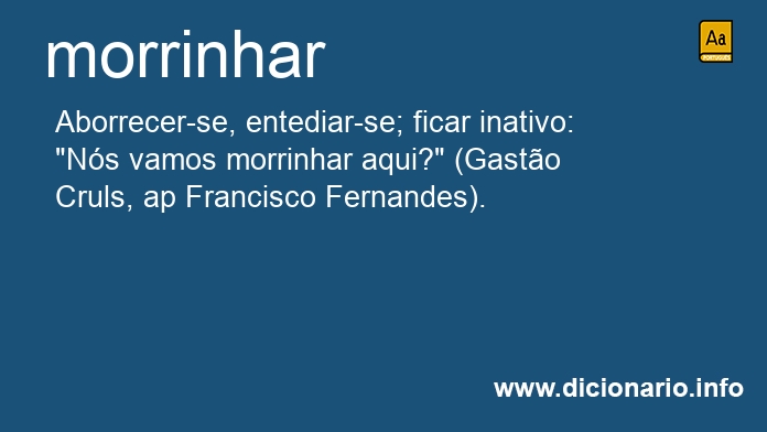 Significado de morrinhado