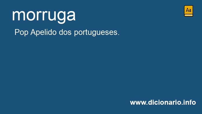 Significado de morruga