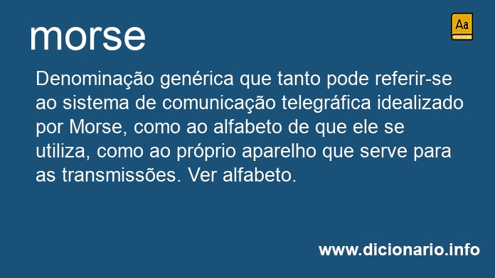 Significado de morse