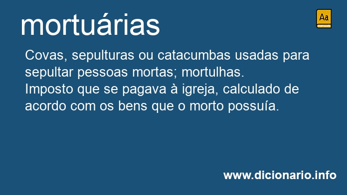 Significado de morturias
