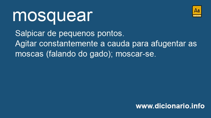 Significado de mosquear