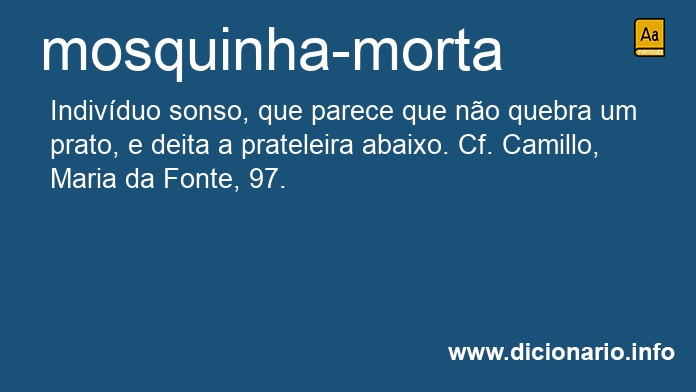 Significado de mosquinha-morta