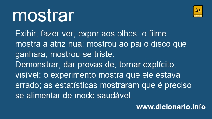 Significado de mostrars