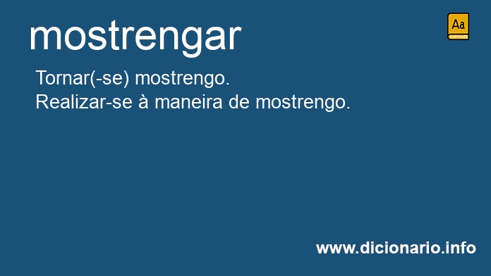 Significado de mostrengar