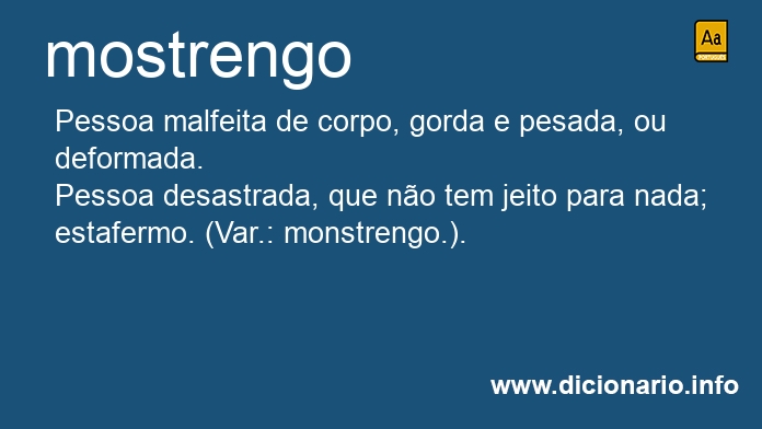 Significado de mostrengo