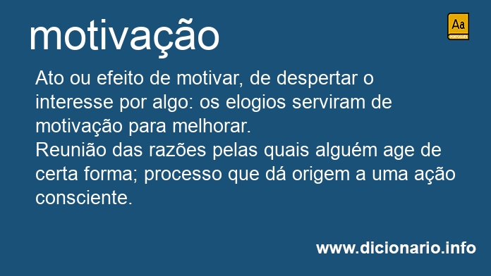 Significado de motivao