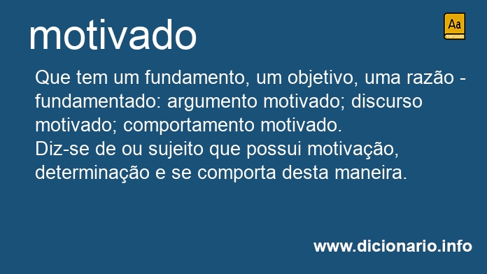 Significado de motivada