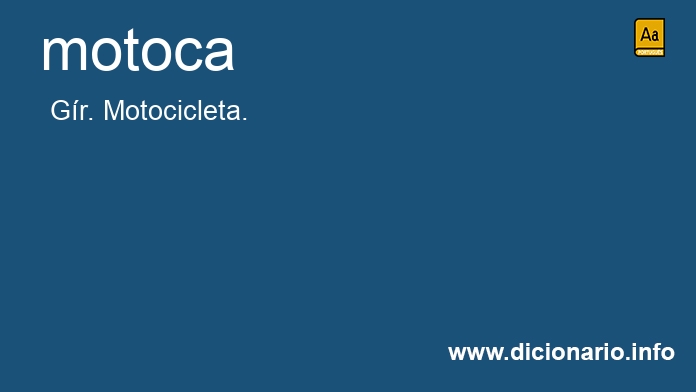 Significado de motocas